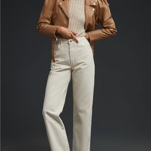 MOTHER SNACKS! High-Rise Double Stack Ankle Jeans